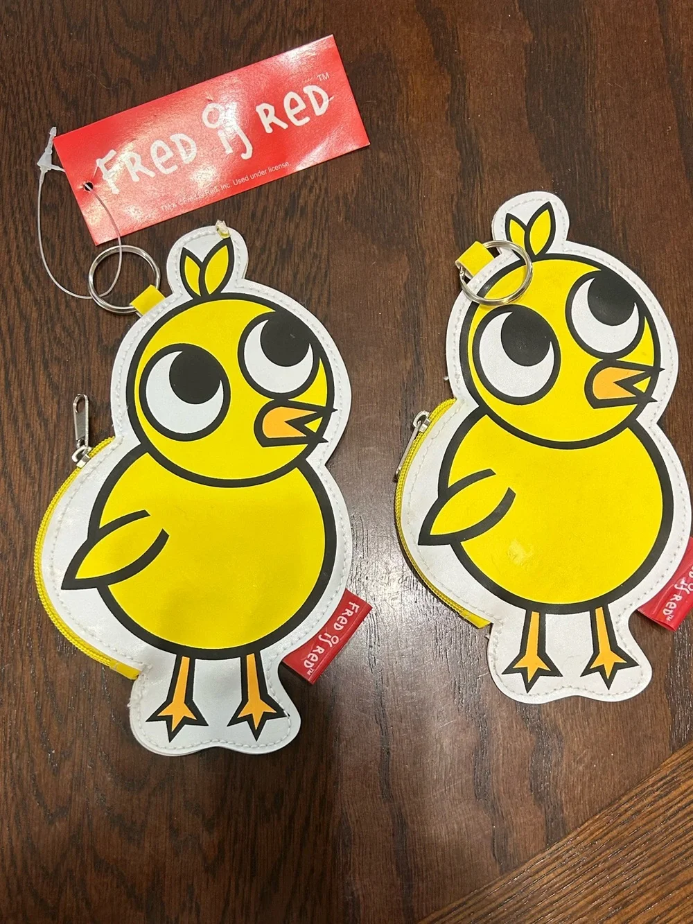 Vintage Y2K Fred is Red “Chicks Rule” Zip Coin Purse by Artist Todd Goldman New!
